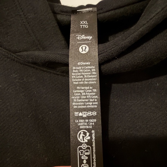 Lululemon/ Disney Black Mickey Mouse Hoodie - Picture 3 of 5